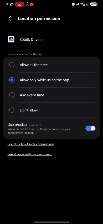 Android allow all the time
