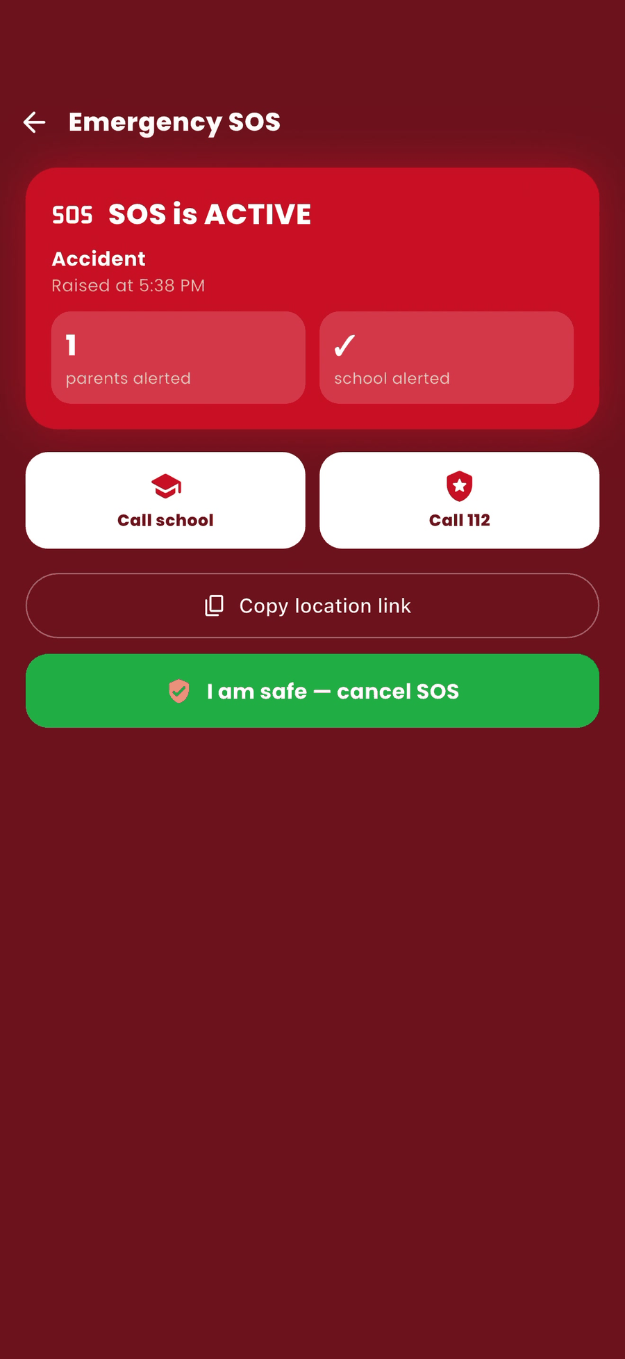 SOS active