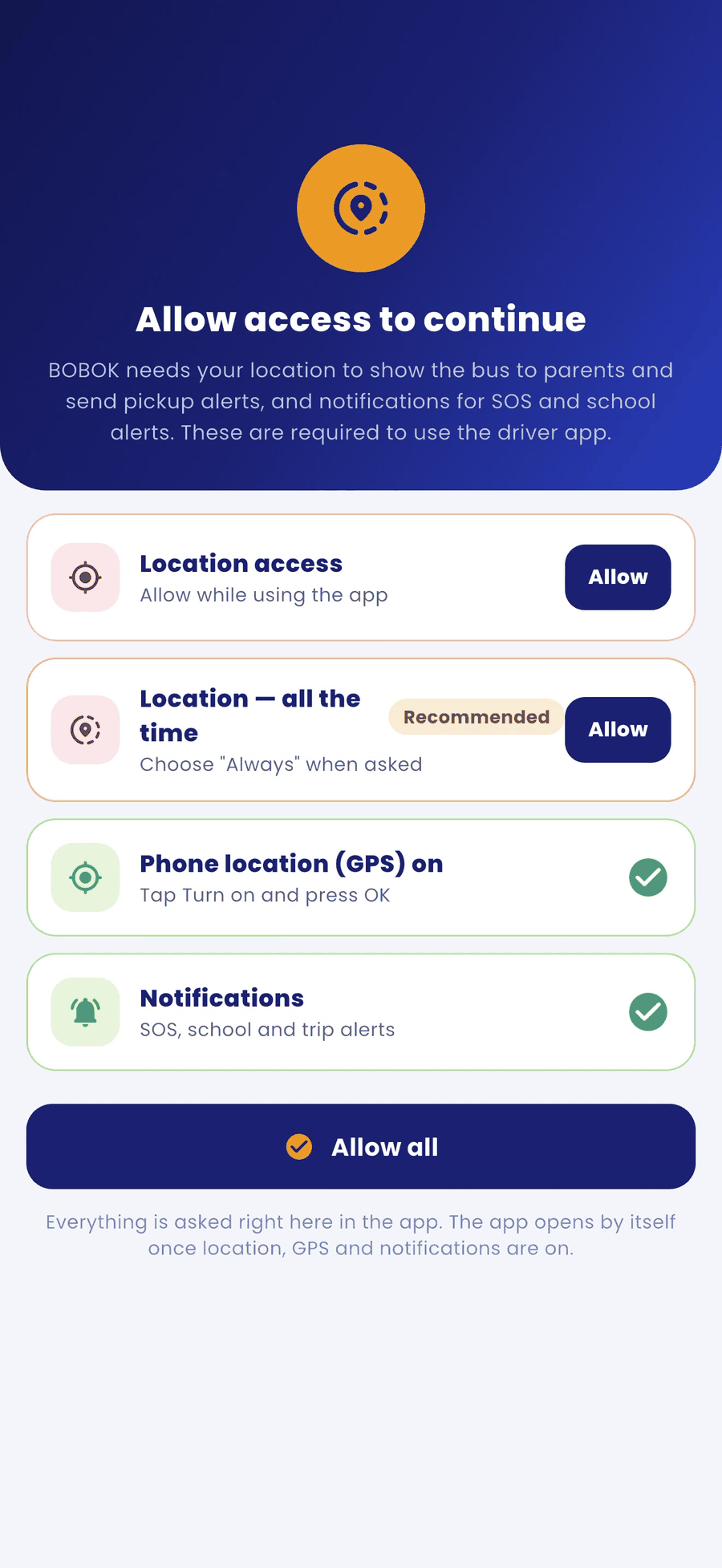 Allow access