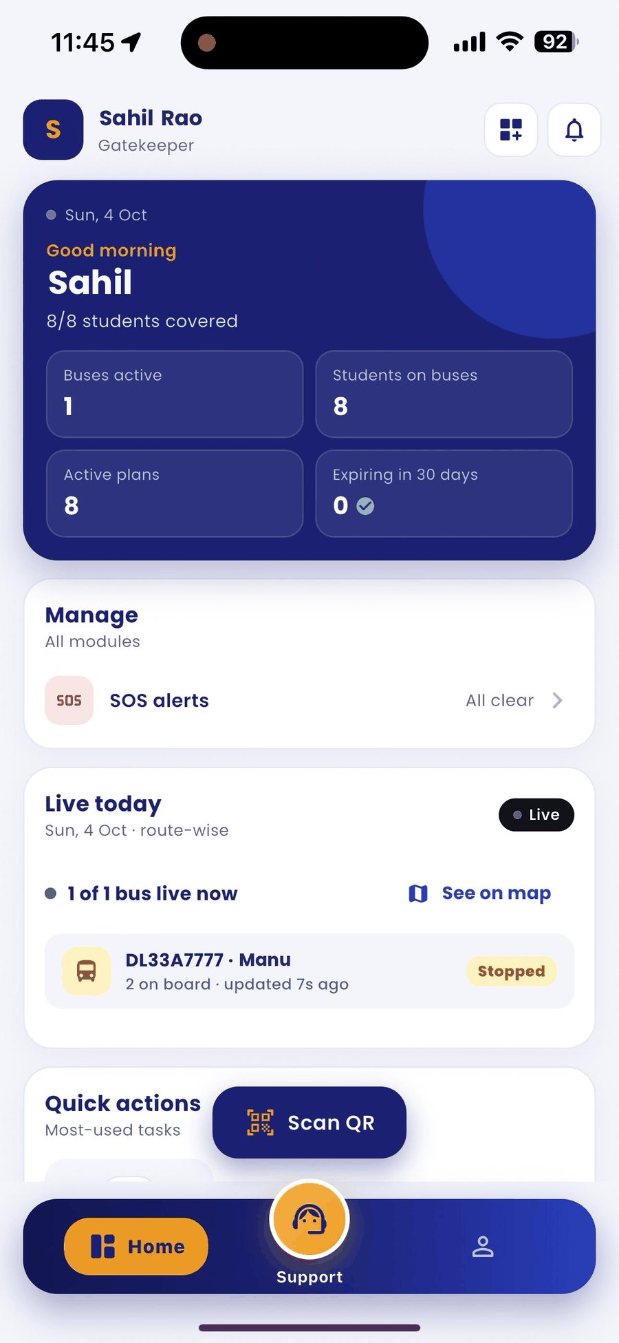 School app home